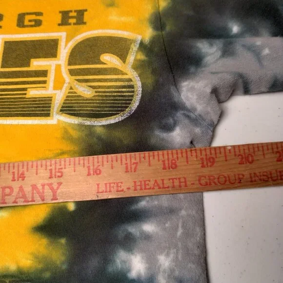 Pittsburgh Pirates Baseball Shirt Medium Gold Black Tie Dye MLB Genuine Hippie - Picture 4 of 14